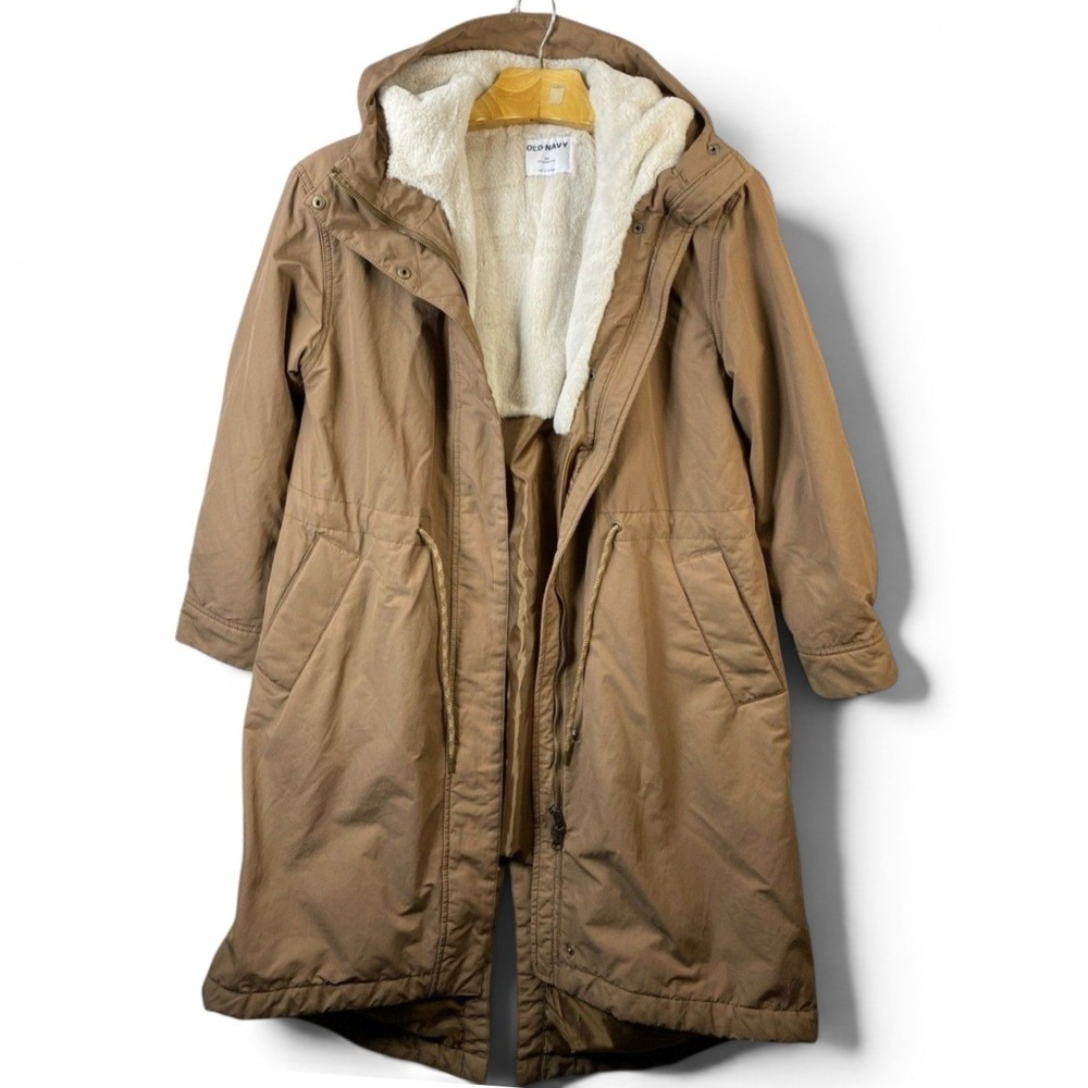 Old Navy Parka Womens XS Brown Water Resistant Faux Fur Lined Hooded Snow Coat